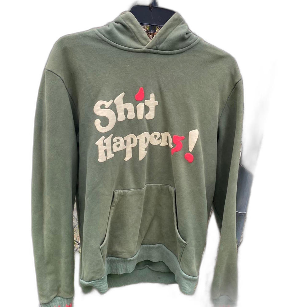 Unbranded Men's Green and Khaki Hoodie